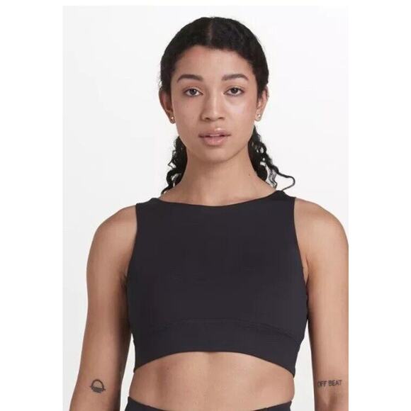 Lole Black Sports Bra. XL with padding. High neck line. NWT. - Picture 2 of 7